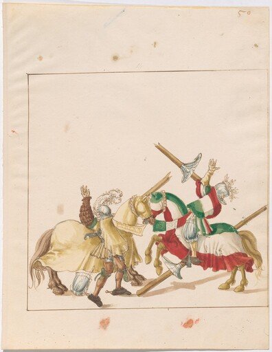 Mock Joust of War with Fixed Shields