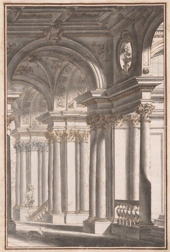 Architectural Capriccio with a Soldier and Dog
