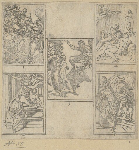The Obsequies of  Agostino Carracci: Third Plate
