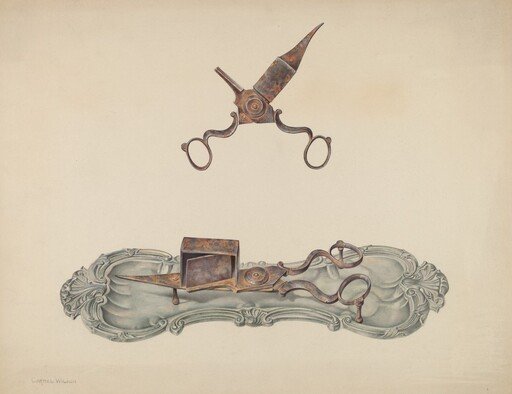 Pewter Tray and Snuffers