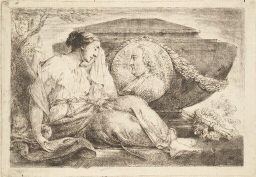 Love Mourns at the Tomb of Preacher Bruhn (Am Grabmal des predigers Bruhn trauert die eheliche Liebe)