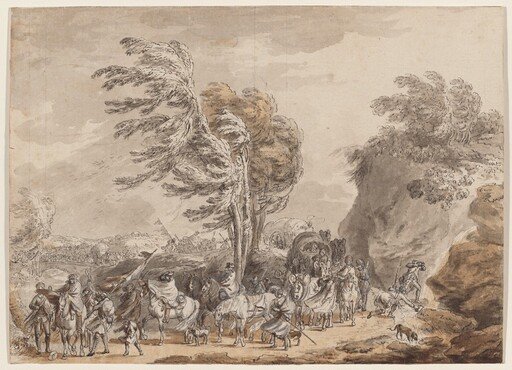 Soldiers in a Windy Landscape