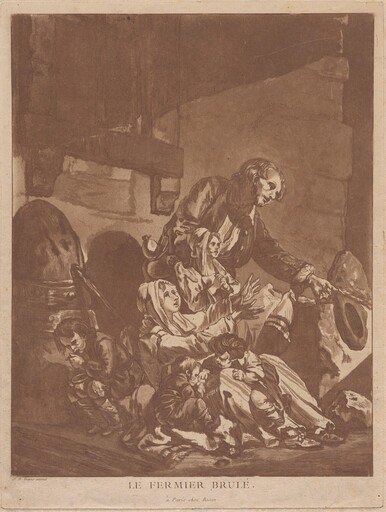 Le Fermier brulé (A Burnt-Out Farmer, Begging with his Family)