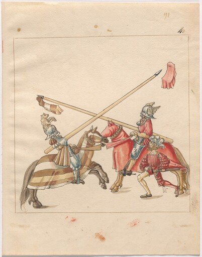 Mock Joust of War with Flying Shields and Without Bevors