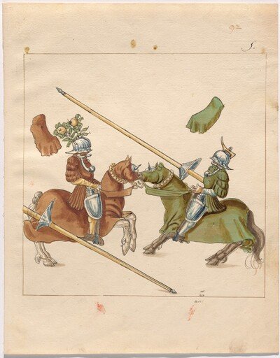 Mock Joust of War with Flying Shields and Without Bevors