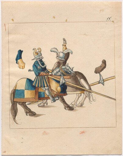 Mock Joust of War with Flying Shields and Without Bevors