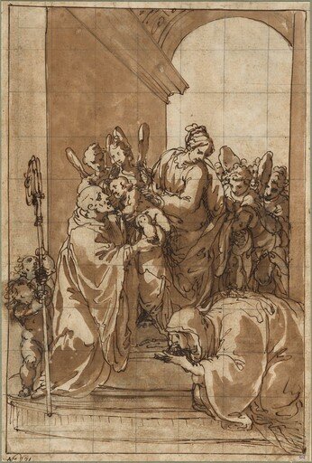 Madonna and Child with Angels, Saint Benedict, and Saint Scholastica