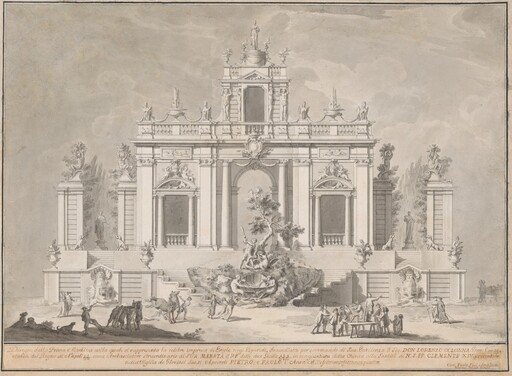 Design for "The Prima Macchina for the Chinea of 1774: Hercules and the Dragon in the Garden of the Hesperides"