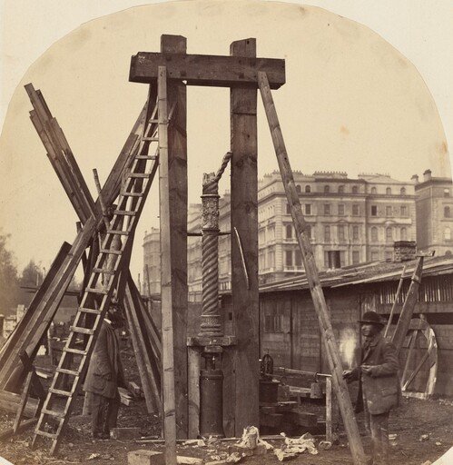 Construction of the 1862 International Exhibition at South Kensington