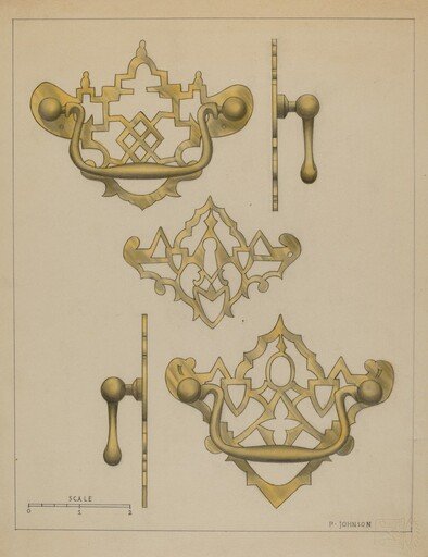 Drawer Pulls and Key Plate