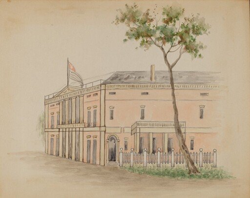 House with Flag