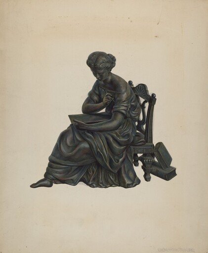 Statue Clock Decoration