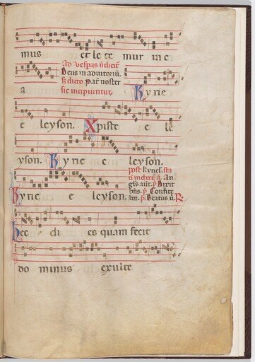 Leaf 5 from an antiphonal fragment