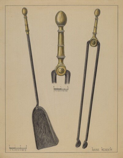 Fire Tongs and Shovel