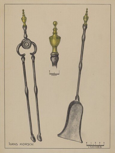 Fire Shovel and Tongs