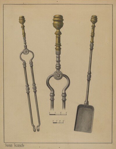 Fire Shovel and Tongs