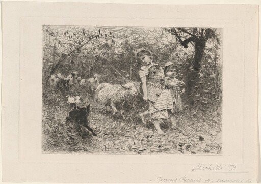 Jeunes bergers des environs de Chieti (Shepherd Children outside Chieti)