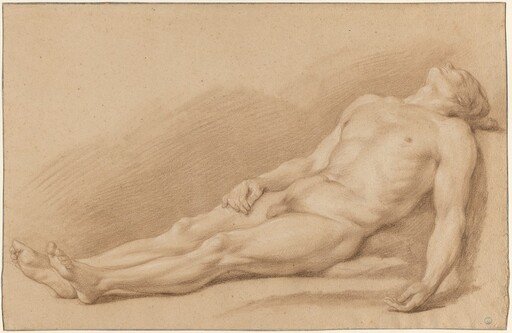 An Academy Study of a Reclining Male Nude