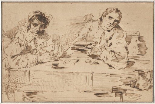 Self-Portrait Writing with a Companion
