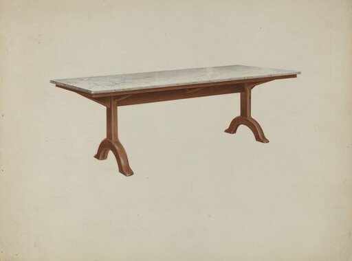 Shaker Dining Table (Marble Top)