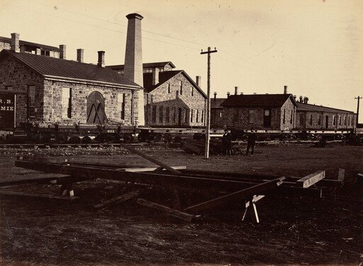 Plate 17. Laramie Machine Shops, from the Southwest