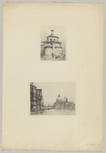 Two Peasant Women Before a Small Baptistry (above); Venice, Grand Canal (beow)