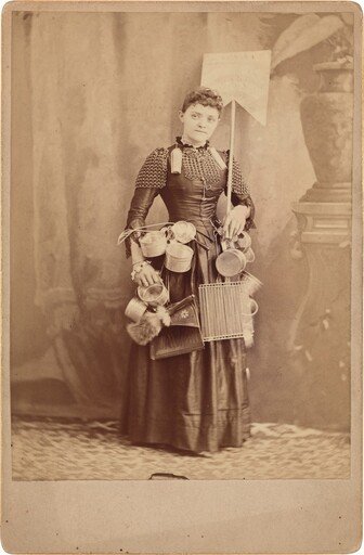 Portrait of a Tinware Advertising Woman