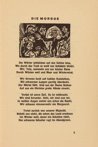 Die Morgue (The Morgue) (headpiece, page 5) from Georg Heym: Umbra Vitae (Georg Heym: The Shadow of Life)