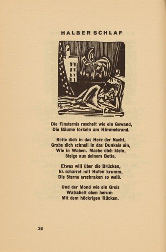 Halber Schlaf (Half Sleep) (headpiece, page 36) from Georg Heym: Umbra Vitae (Georg Heym: The Shadow of Life)