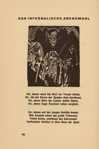 Das Infernalische Abendmahl (The Infernal Last Supper) (headpiece, page 48) from Georg Heym: Umbra Vitae (Georg Heym: The Shadow of Life)