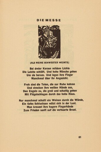 Die Messe (The Mass) (headpiece, page 61) from Georg Heym: Umbra Vitae (Georg Heym: The Shadow of Life)