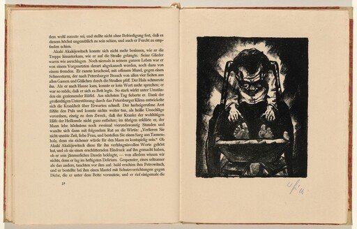 Akaki im Sarg aus Fichtenholz (Akaki in a Coffin of Spruce) (plate 10) from Der Mantel (The Coat)