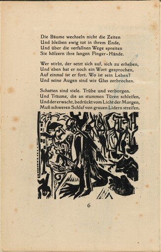 Umbra Vitae (in-text plate) from mock-up of Georg Heym: Umbra Vitae (Georg Heym: Shadow of Life)