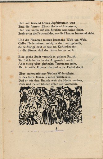Der Krieg (The War) (in-text plate) from mock-up of Georg Heym: Umbra Vitae (Georg Heym: Shadow of Life)