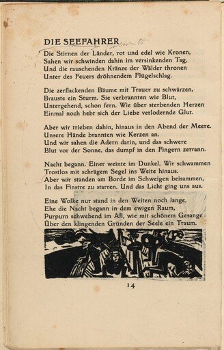Die Seefahrer (The Seafarer) (in-text plate) from mock-up of Georg Heym: Umbra Vitae (Georg Heym: Shadow of Life)