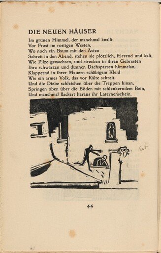 Die Neuen Häuser (The New Houses) (in-text plate) from mock-up of Georg Heym: Umbra Vitae (Georg Heym: Shadow of Life)