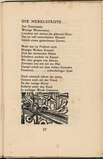 Die Nebelstädte (The Misty Cities) (in-text plate) from mock-up of Georg Heym: Umbra Vitae (Georg Heym: Shadow of Life)