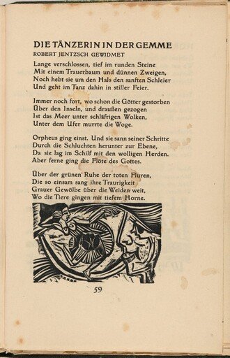Die Tänzerin in der Gemme (The Dancer in the Cameo) (in-text plate) from mock-up of Georg Heym: Umbra Vitae (Georg Heym: Shadow of Life)