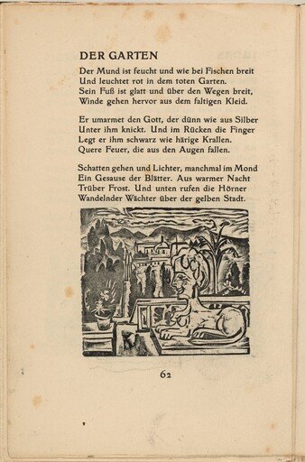 Der Garten (The Garden) (in-text plate) from mock-up of Georg Heym: Umbra Vitae (Georg Heym: Shadow of Life)