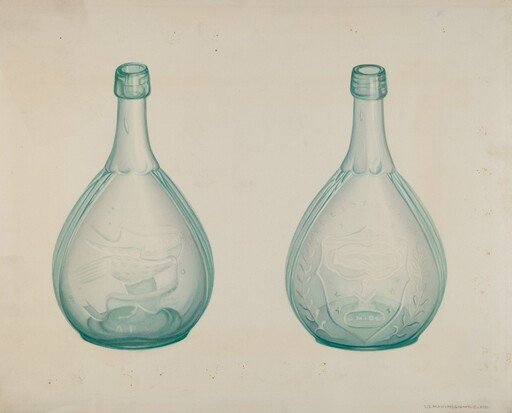 Green Whiskey Bottle