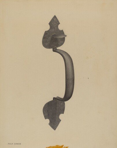 Door Handle with Thumb Press
