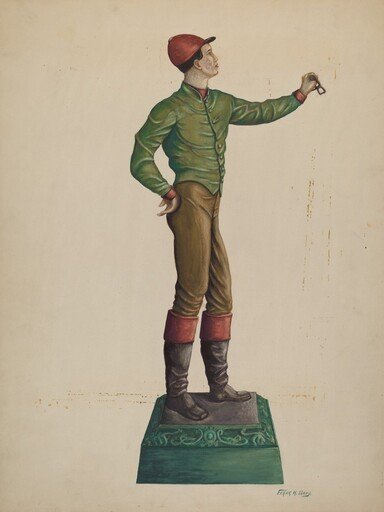 Cast Iron Jockey Hitching Post