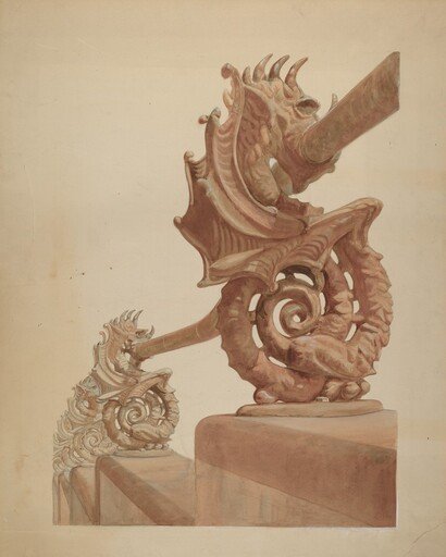 Iron Fence - Sea Horse Design