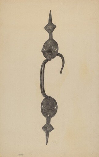 Door Handle with Thumb Press