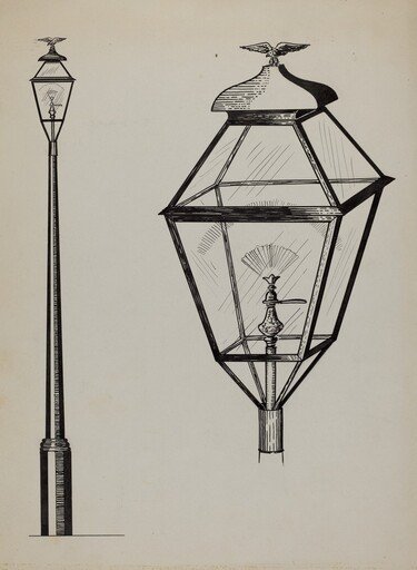 Eagle Lamp and Post