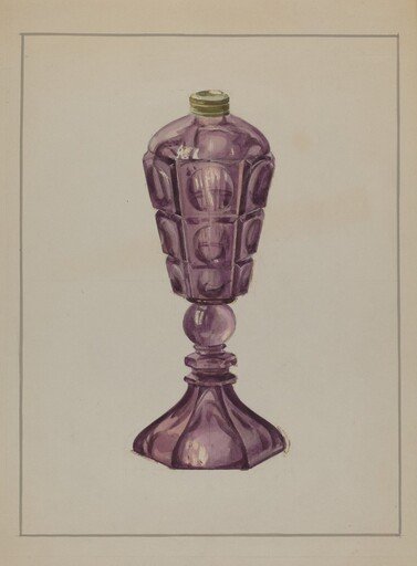 Amethyst Glass Oil Lamp