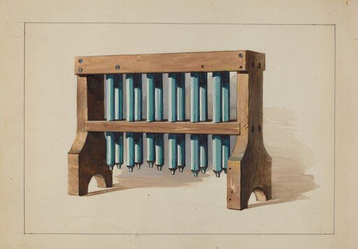 Rack with Candle Molds