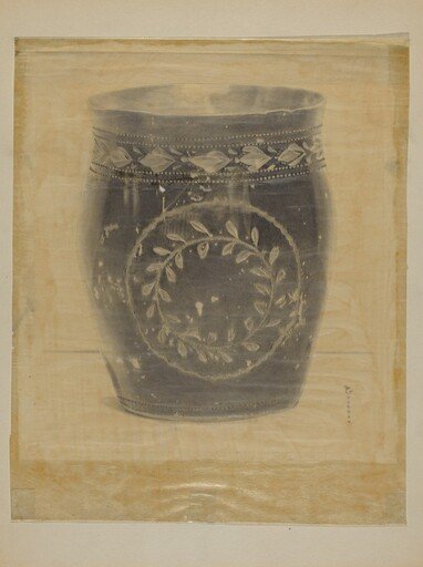 Enameled Pewter Beaker