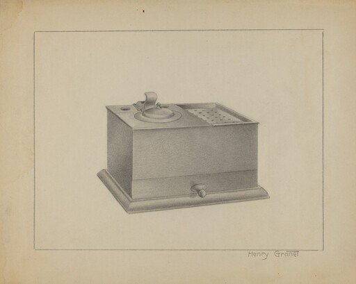 Pewter Inkwell