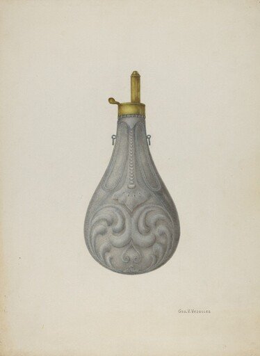 Pewter Powder Flask